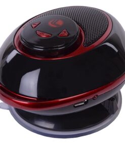 2-in-1 Bluetooth Speaker w/Removable Receiver & Suction Cup Mount (Red/Black)