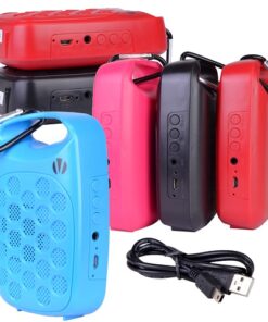Bluetooth Wireless Rechargeable Clip On Speaker w/3.5mm Auxiliary Jack (Assorted Colors)