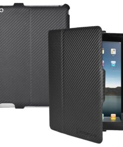Folio Case for iPad 2nd, 3rd & 4th Gen w/Multiple Viewing Angles (Black Carbon Fiber)