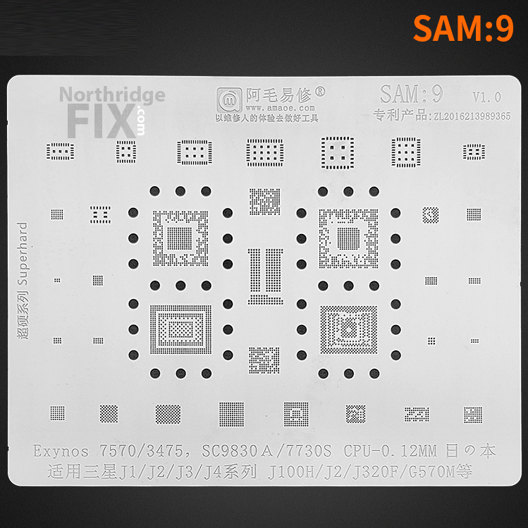 samsung_reballing_stencil_EXYNOX_7570_3475_SC9830A_7730S_CPU_J1_J2_J3_J4_J100H_J320F_G570M_SAM9_NORTHRIDGEFIX.jpg