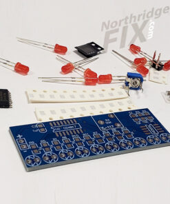 Soldering Practice Board. LED chaser Kit with SMD and Through hole components