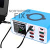 8 in 1 charging station supports 20v laptop charging, USBC, USB. QC3.0 and fast wireless charging charging