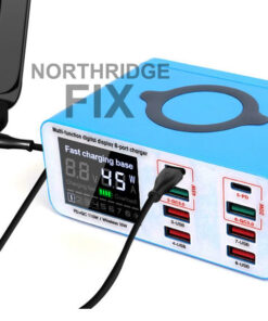 8 in 1 charging station supports 20v laptop charging, USBC, USB. QC3.0 and fast wireless charging charging